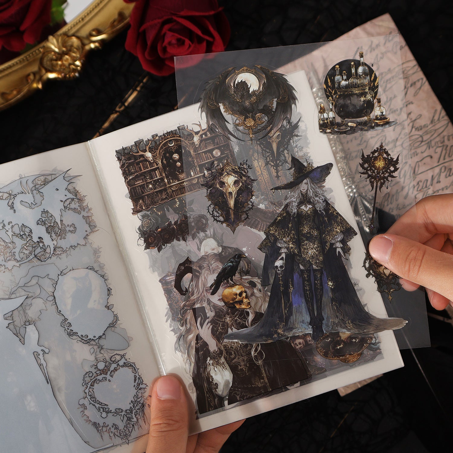 1111 Gothic Dark PET sticker book -20Pcs each pack