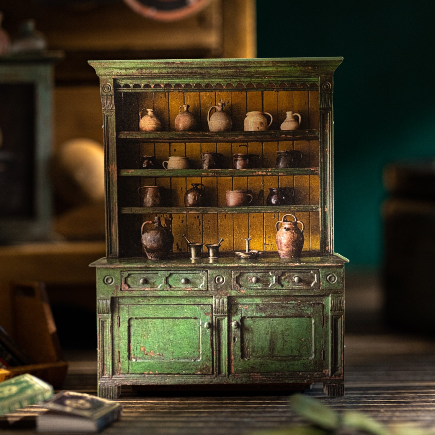 1126 Vintage cabinet cardstock sticker -10Pcs each pack