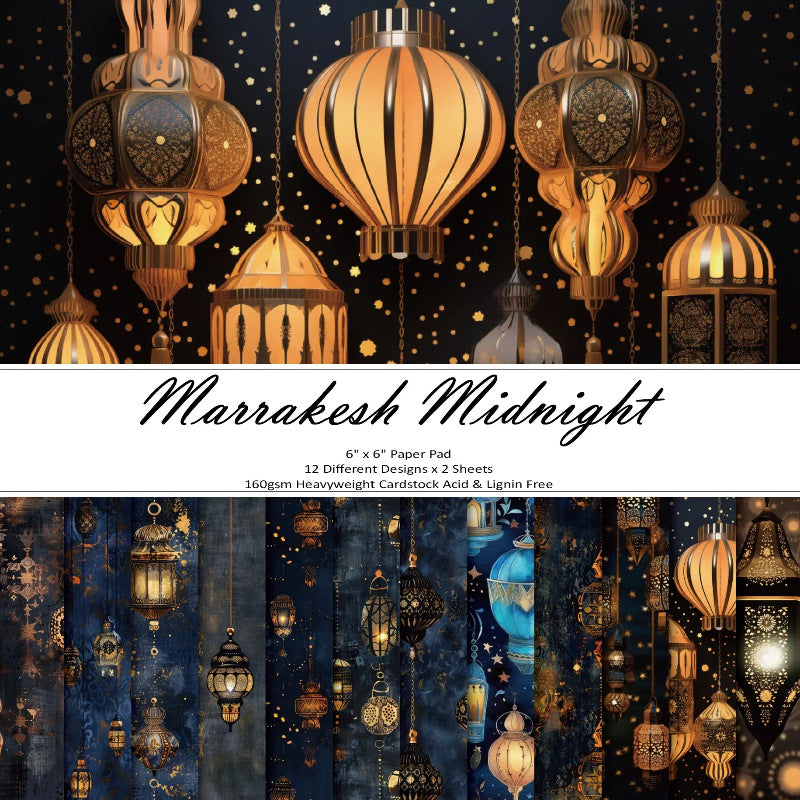 0412 Marrakesh midnight background paper -24Pcs each pack