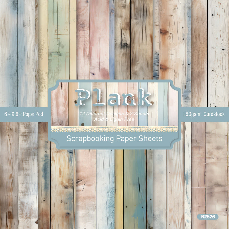 0414 Plank background paper -24Pcs each pack
