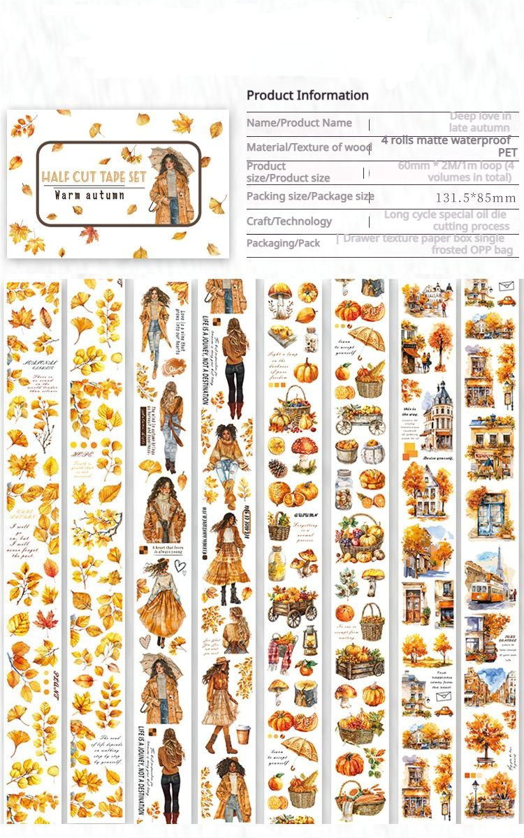 T-122- Love late autumn Tape Set *pre-cut