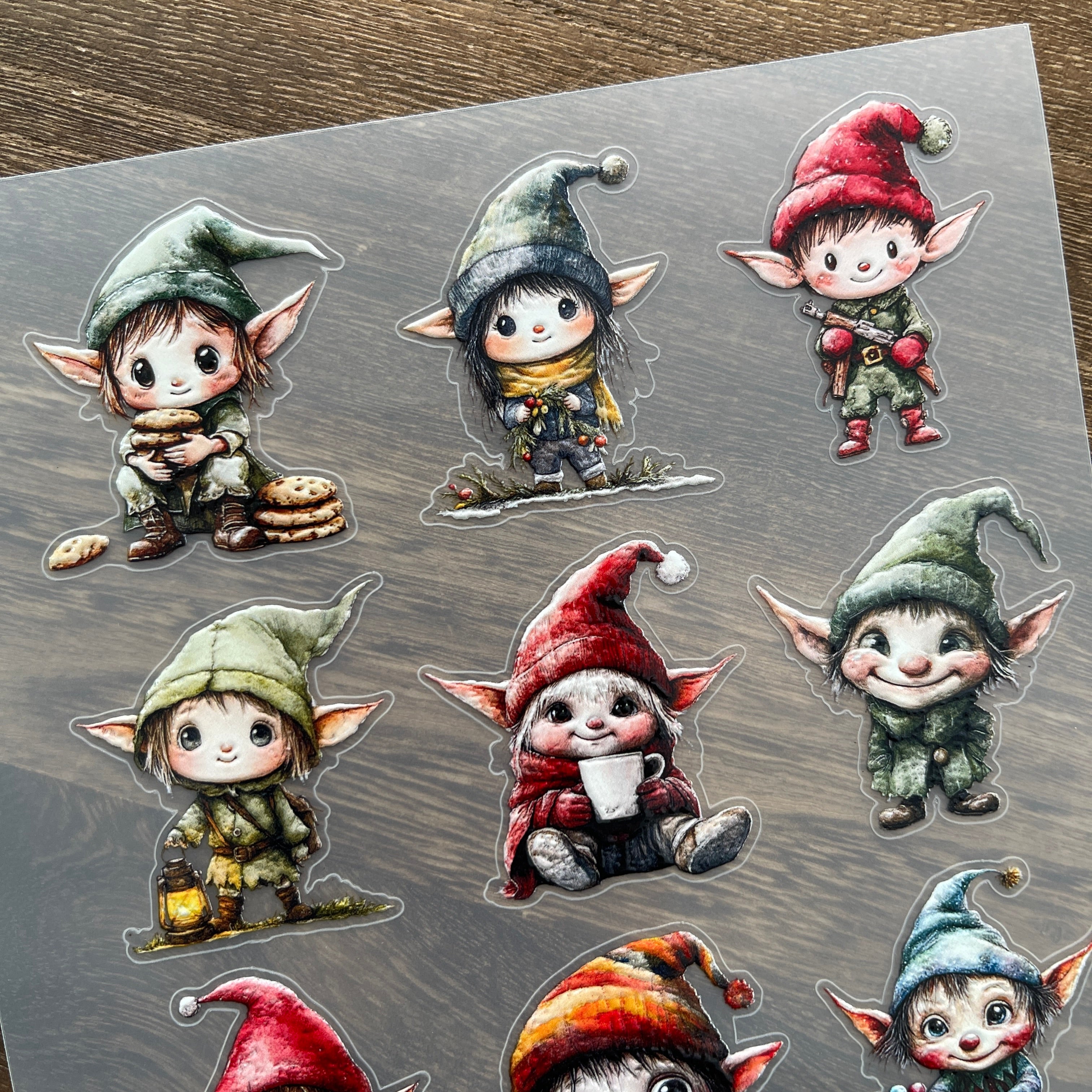 3D Elf PET Stickers 1pcs