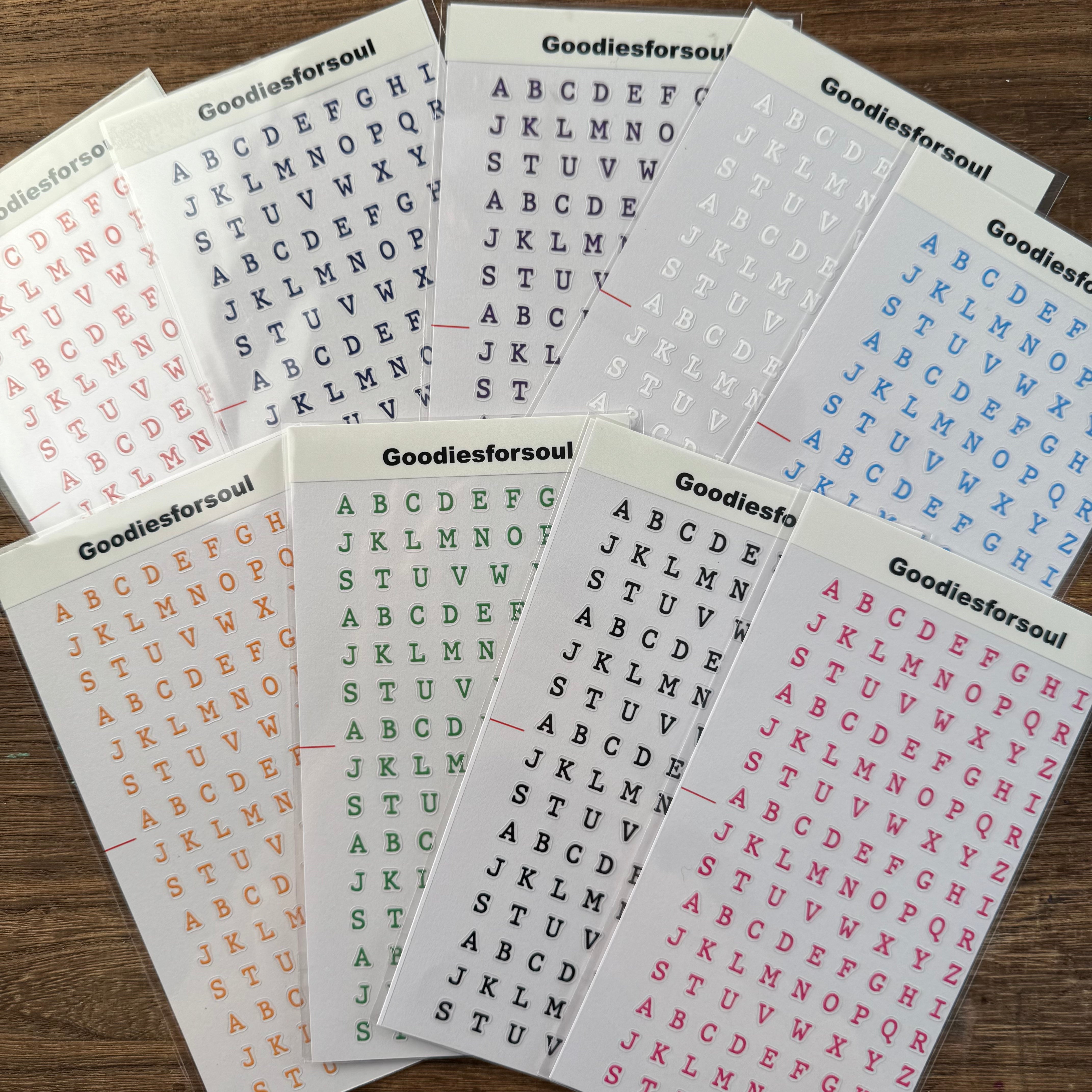 0714 Letter stickers *can be stored in A6 binder