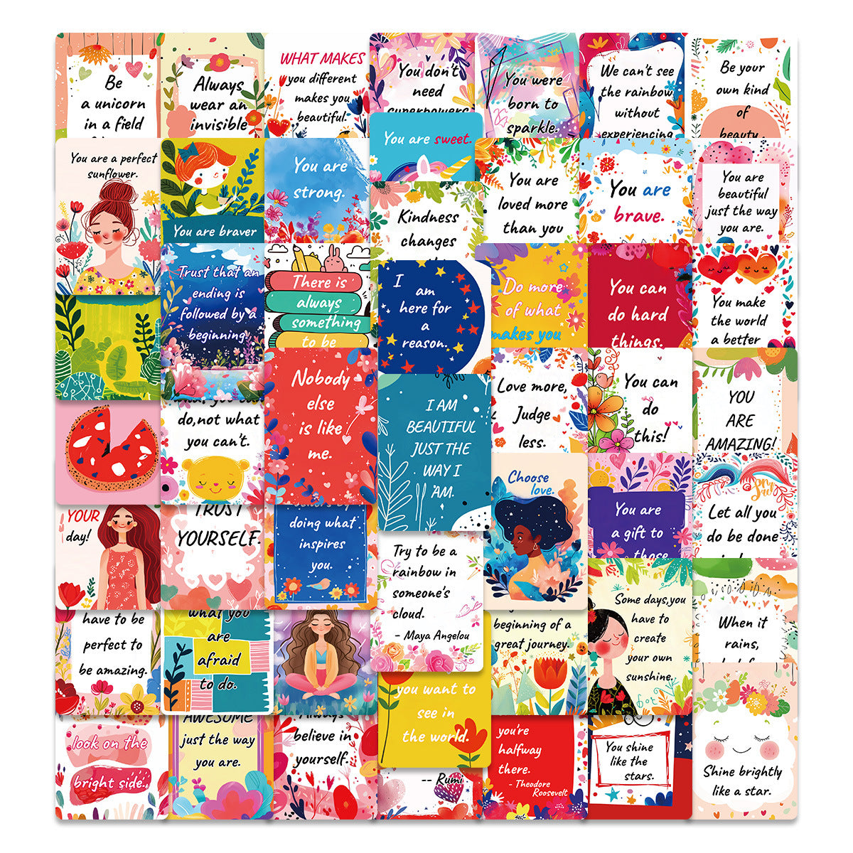 0915 Motivational quote cards card Cards ATC card 50pcs 2.5*3.5 inch