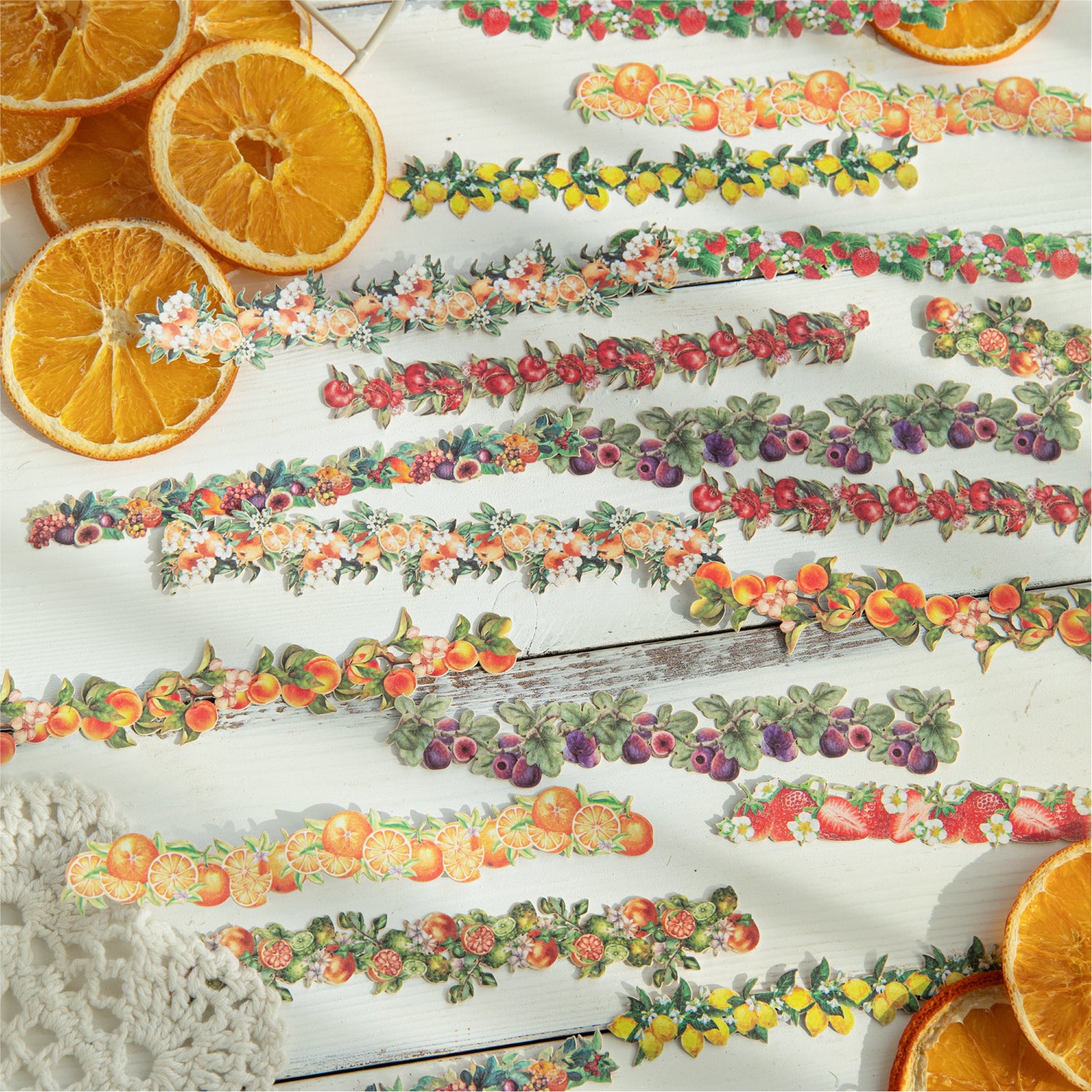 0827 Flowers and fruits Solid Sticker -20Pcs each pack