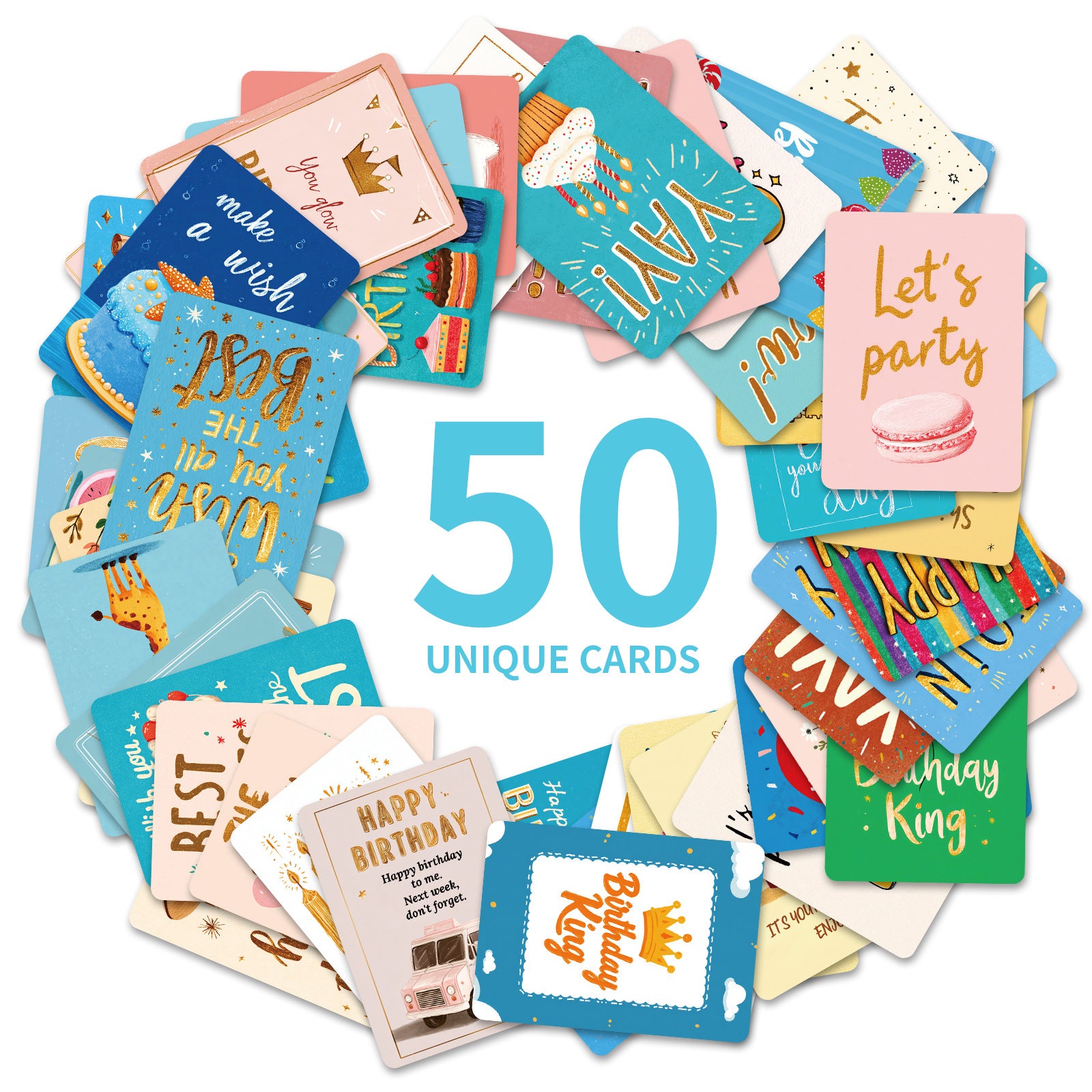 0717 Birthday wishes ATC card 50pcs