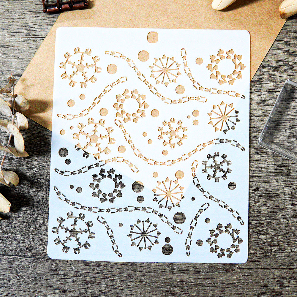 0728 Chains and gears pattern stencil 17CM*14.5CM