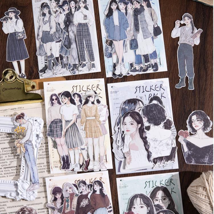 0227 Frost White Overture Series Stickers -10Pcs each pack