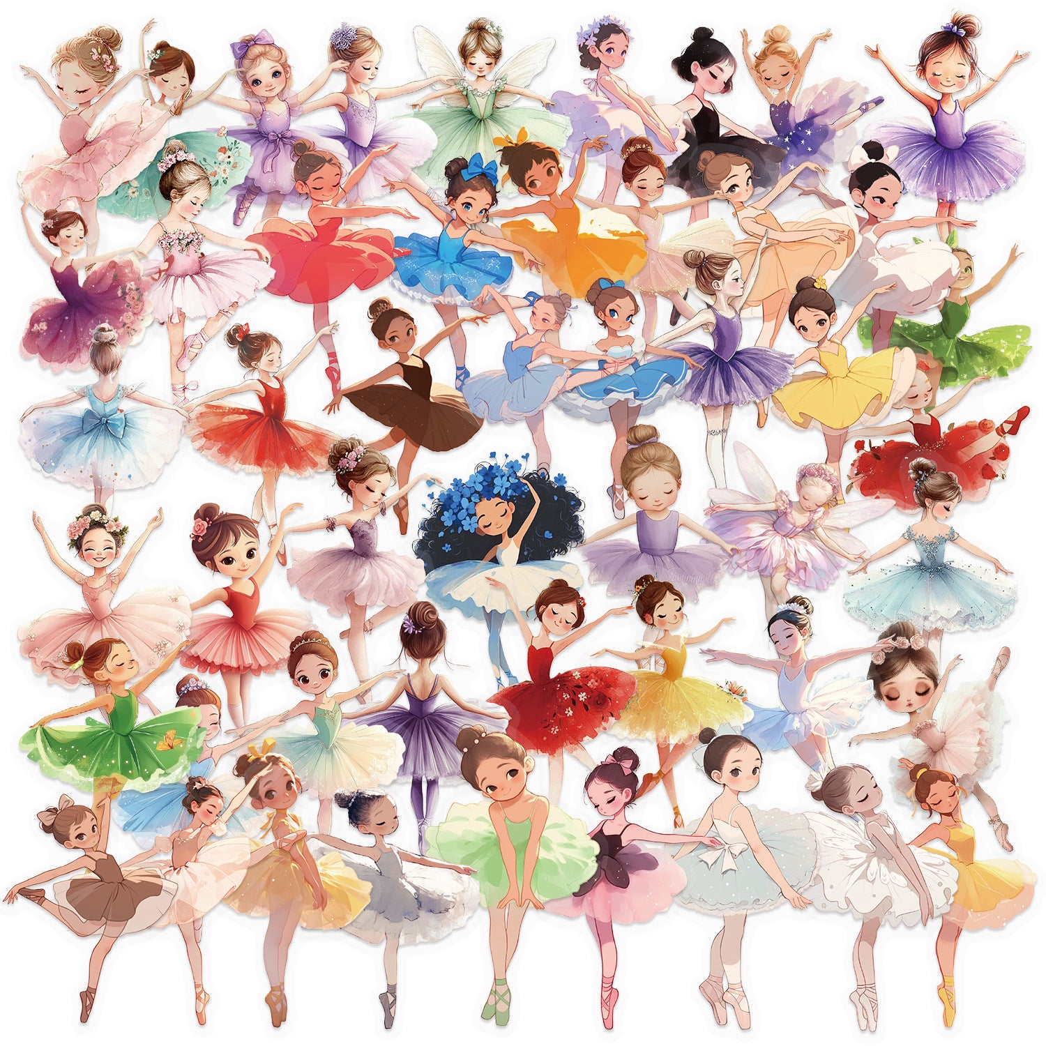 0910 50 Ballet girl PET sticker