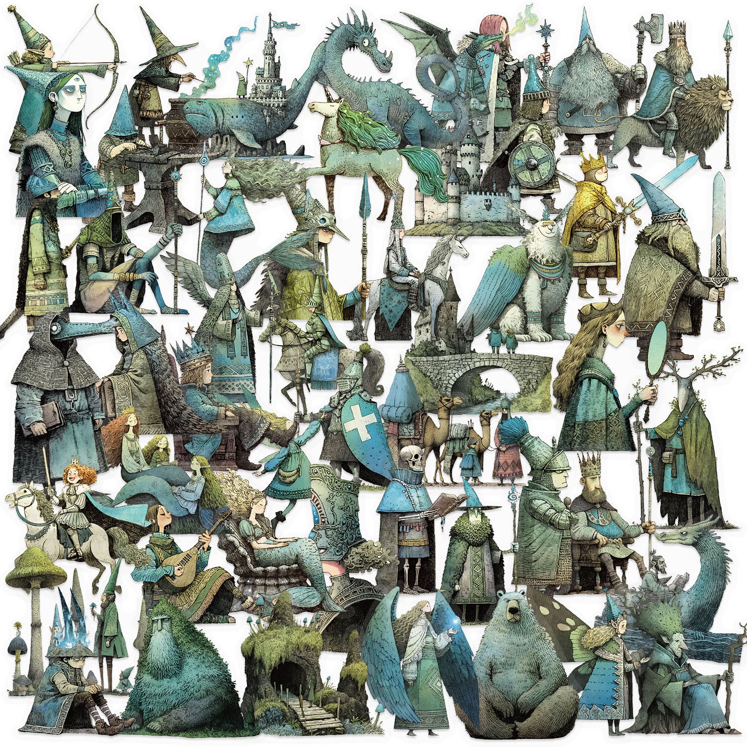 1124 50 Fairy tale world PET sticker