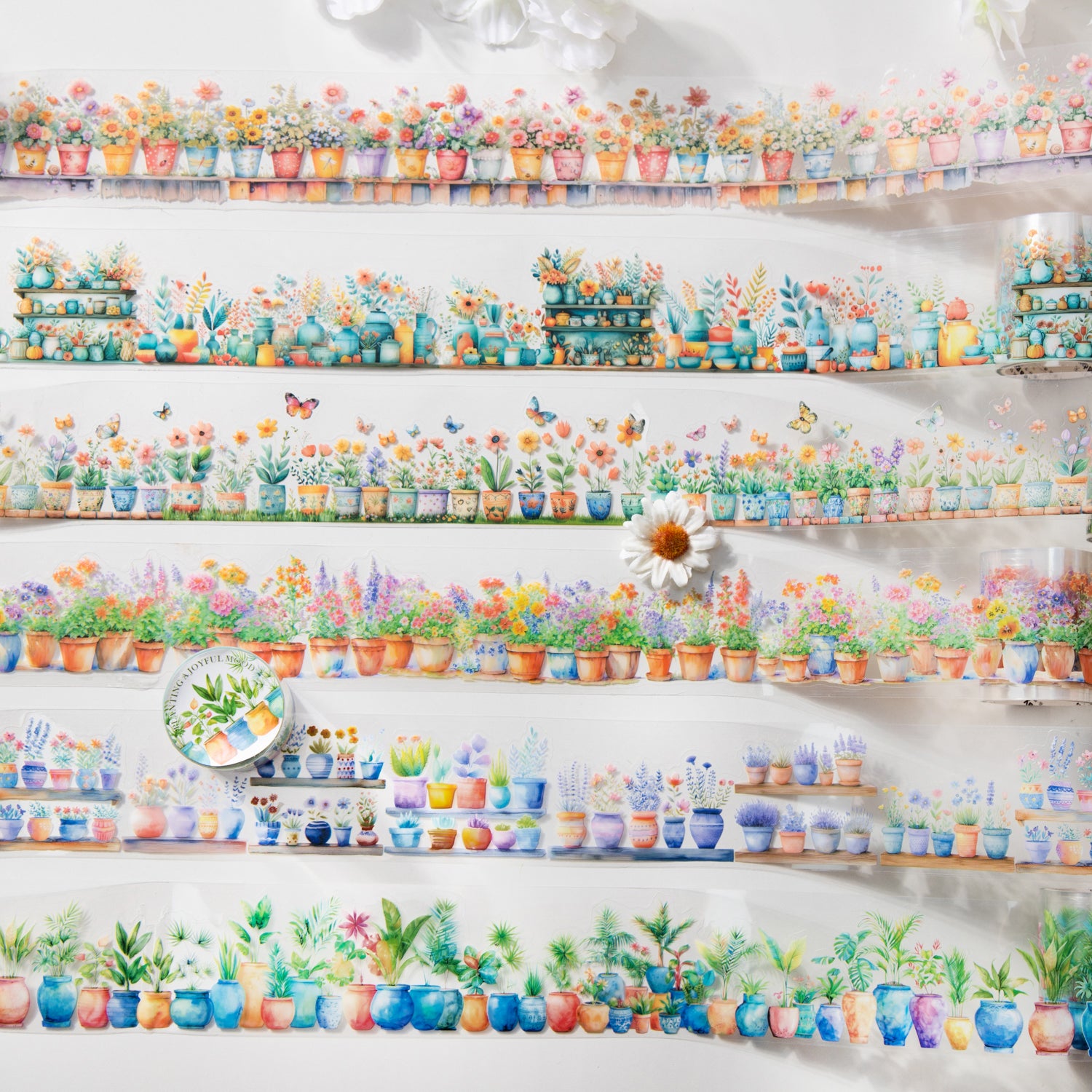 0521 Planting a Joyful mood Series PET tape -5CM*2M