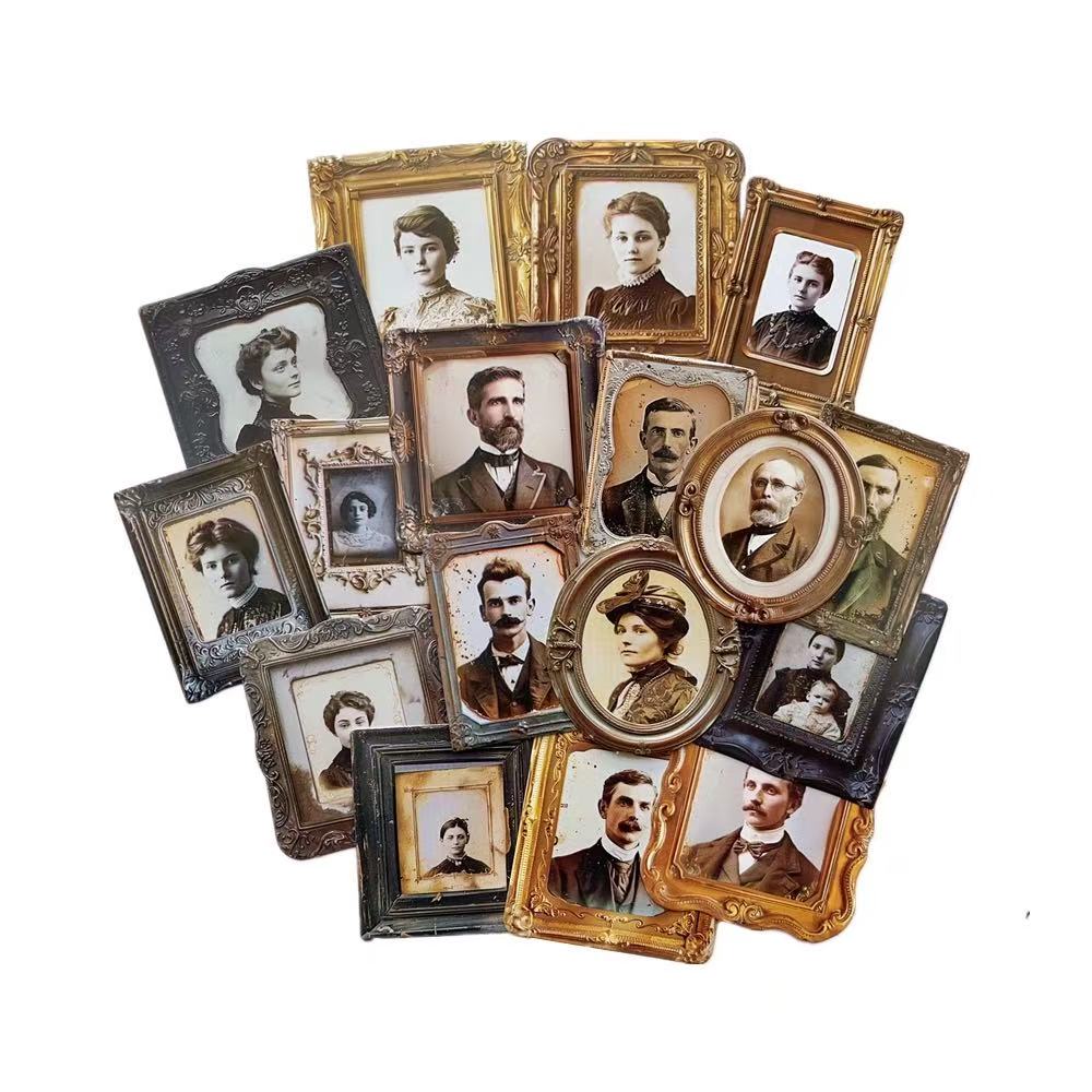 1225 Vintage photo frame cardstock paper -17Pcs each pack