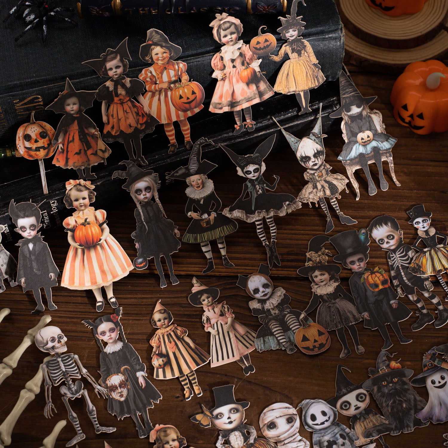 0701 Halloween Carnival Night Party cardstock sticker -25Pcs each pack
