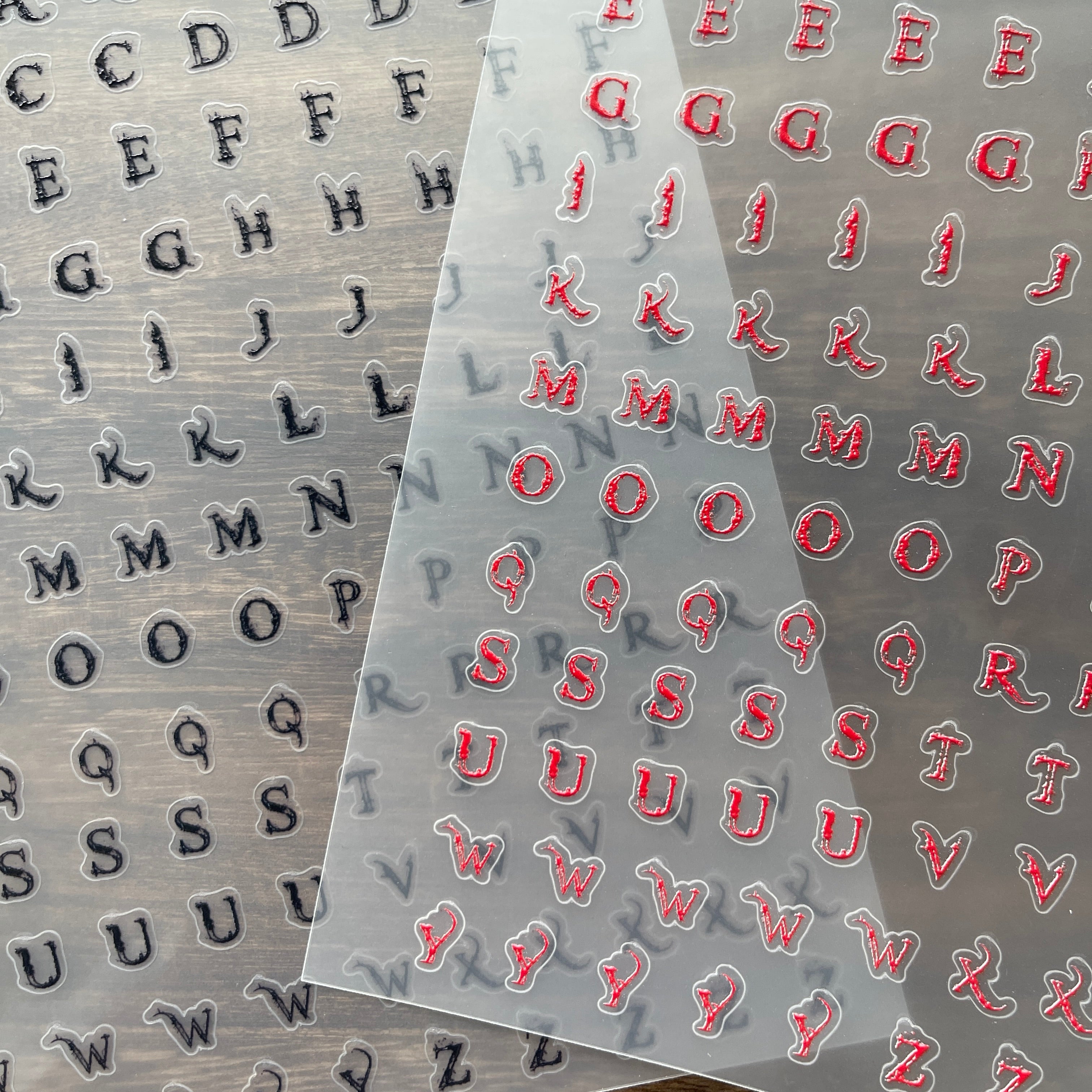 Spooky letter sticker *can be stored in A5 binder