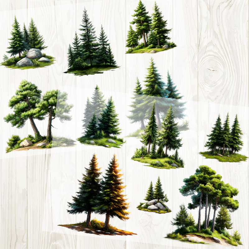 A4 Pine matte PET pre-cut large sticker 1 pack 2 sheets