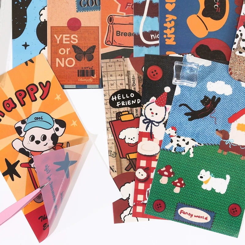 0423 American Retro Sticker -10Pcs each pack