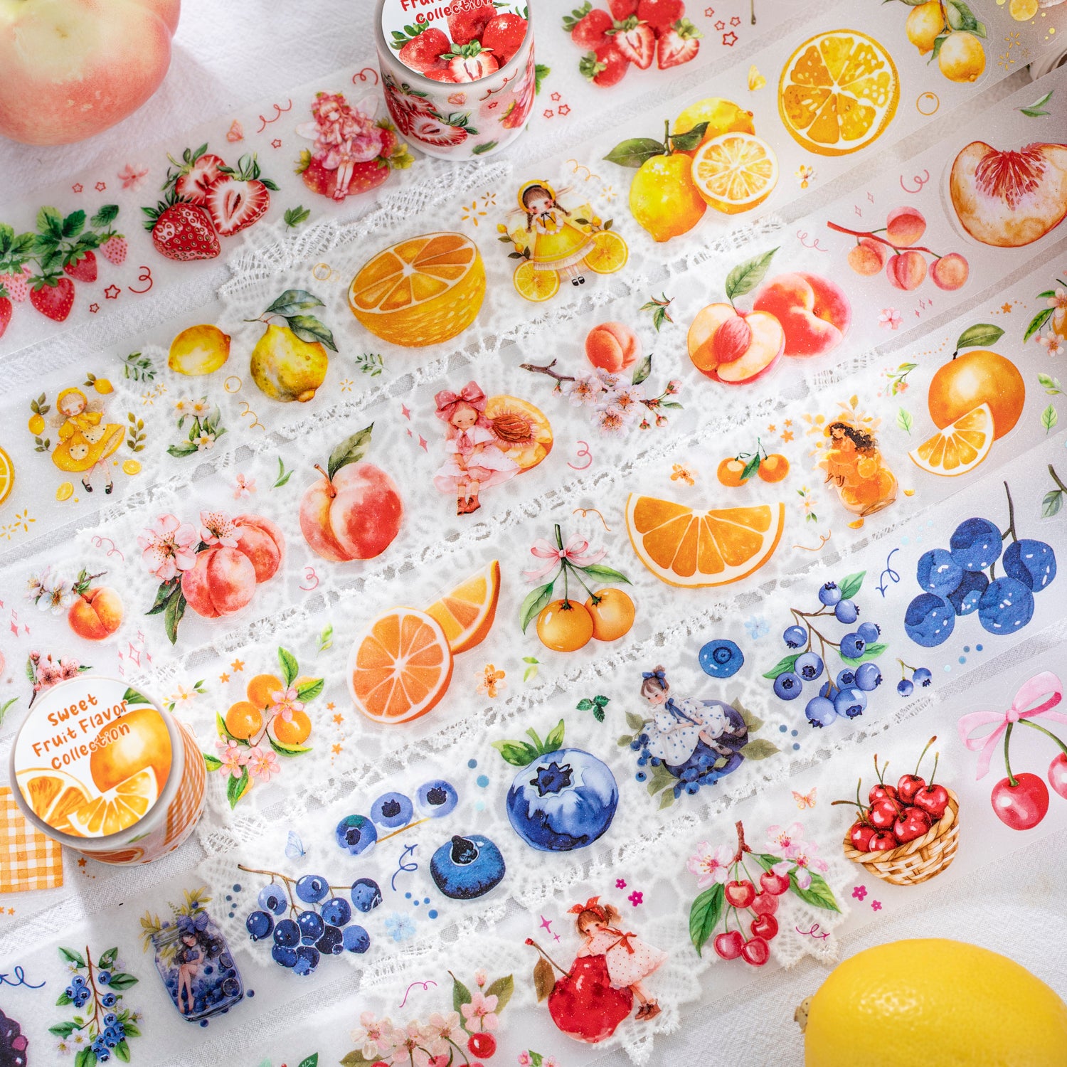 0716 Fruit PET tape *pre-cut -4CM*2M