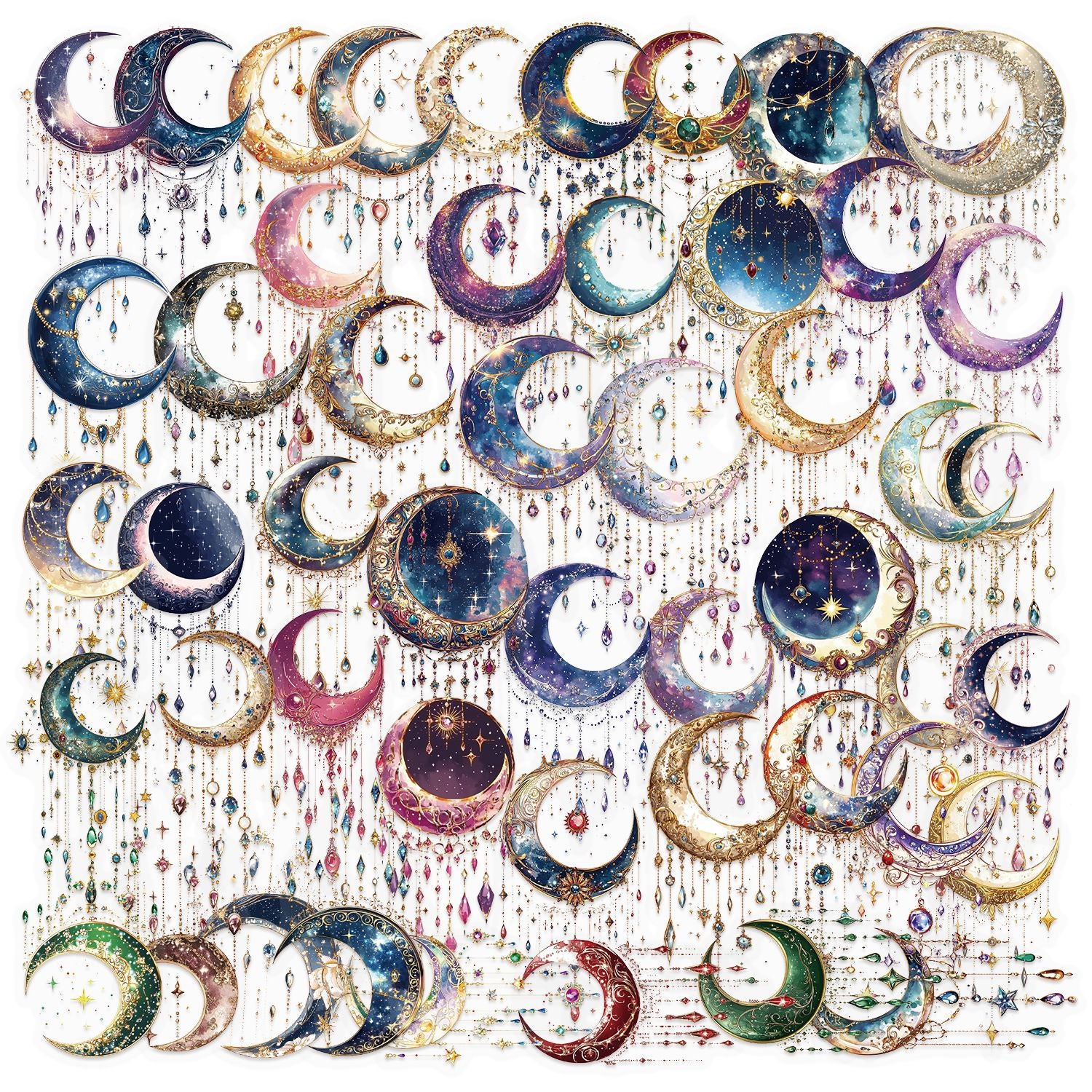 0923 50 Fantasy Galaxy PET sticker