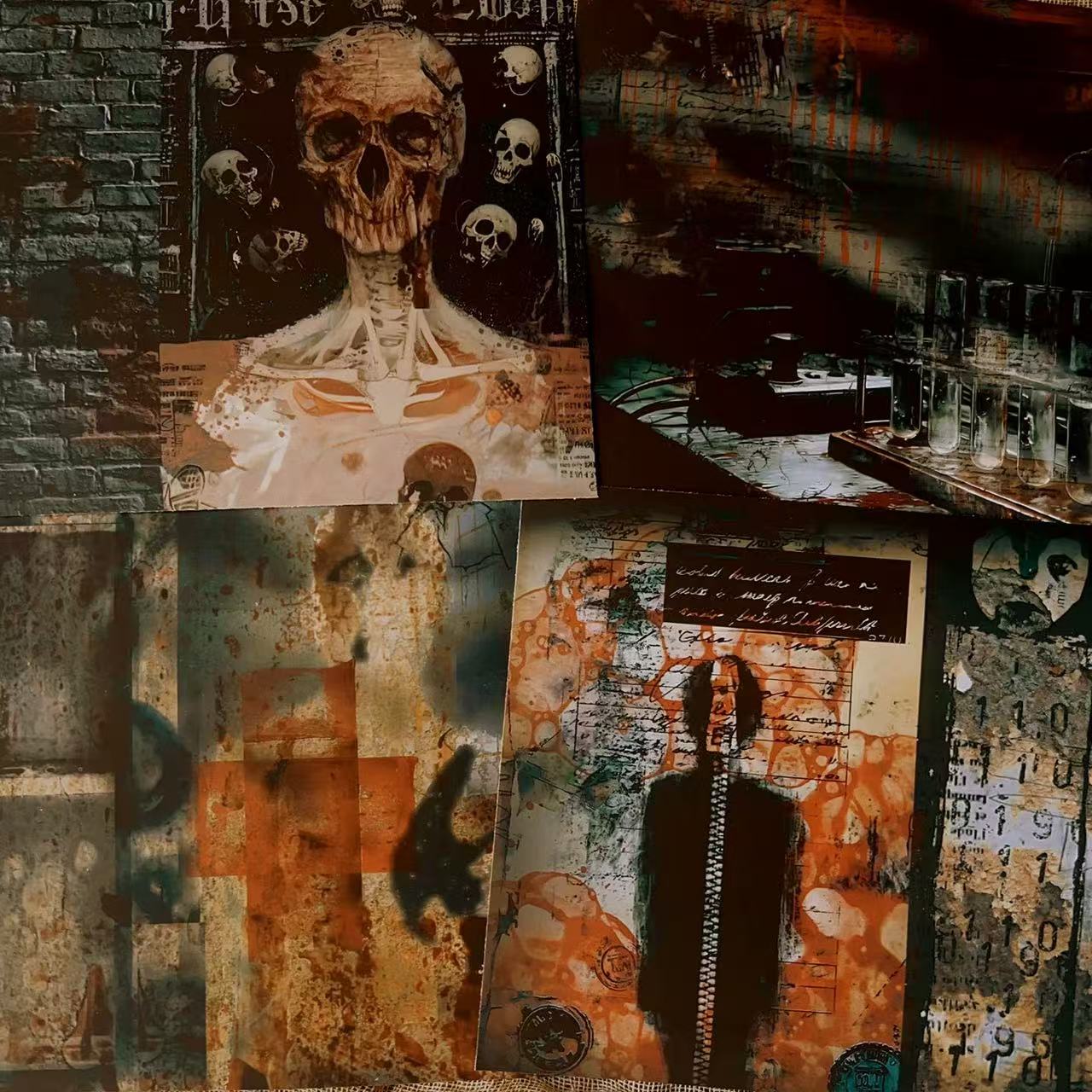 1230 A4 size Dark Crime Scene Style paper 2 pcs