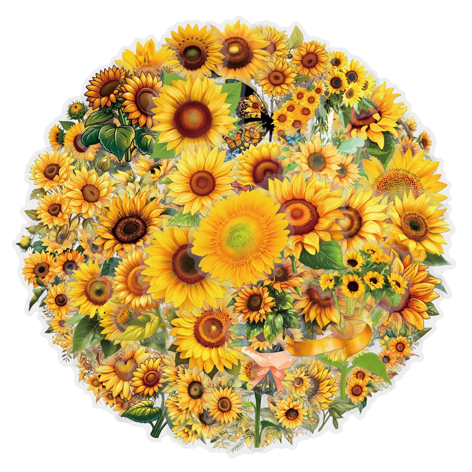 260302 50 Sunflower PET Sticker