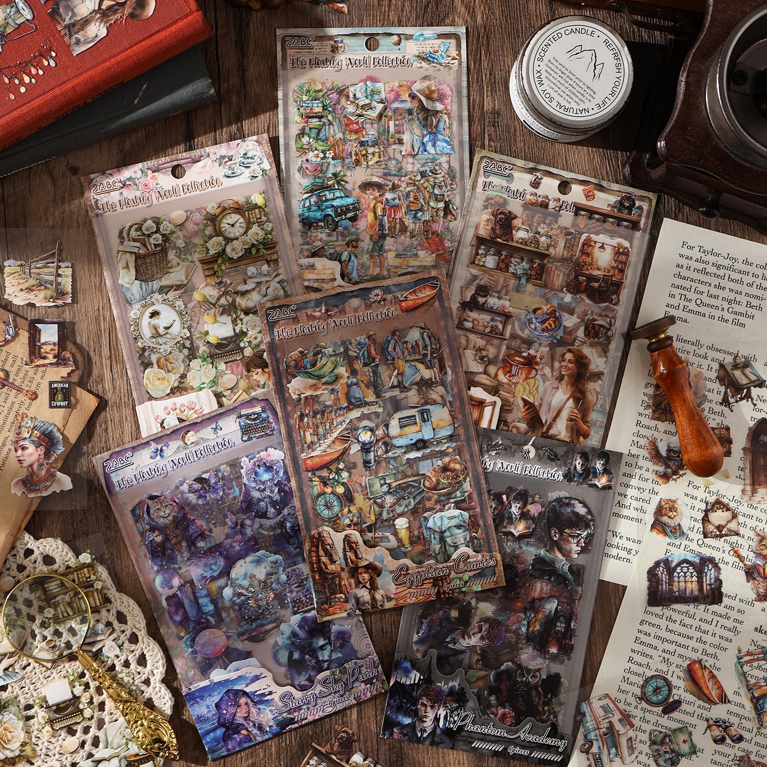 1029 The floating world collection PET sticker -6Pcs each pack