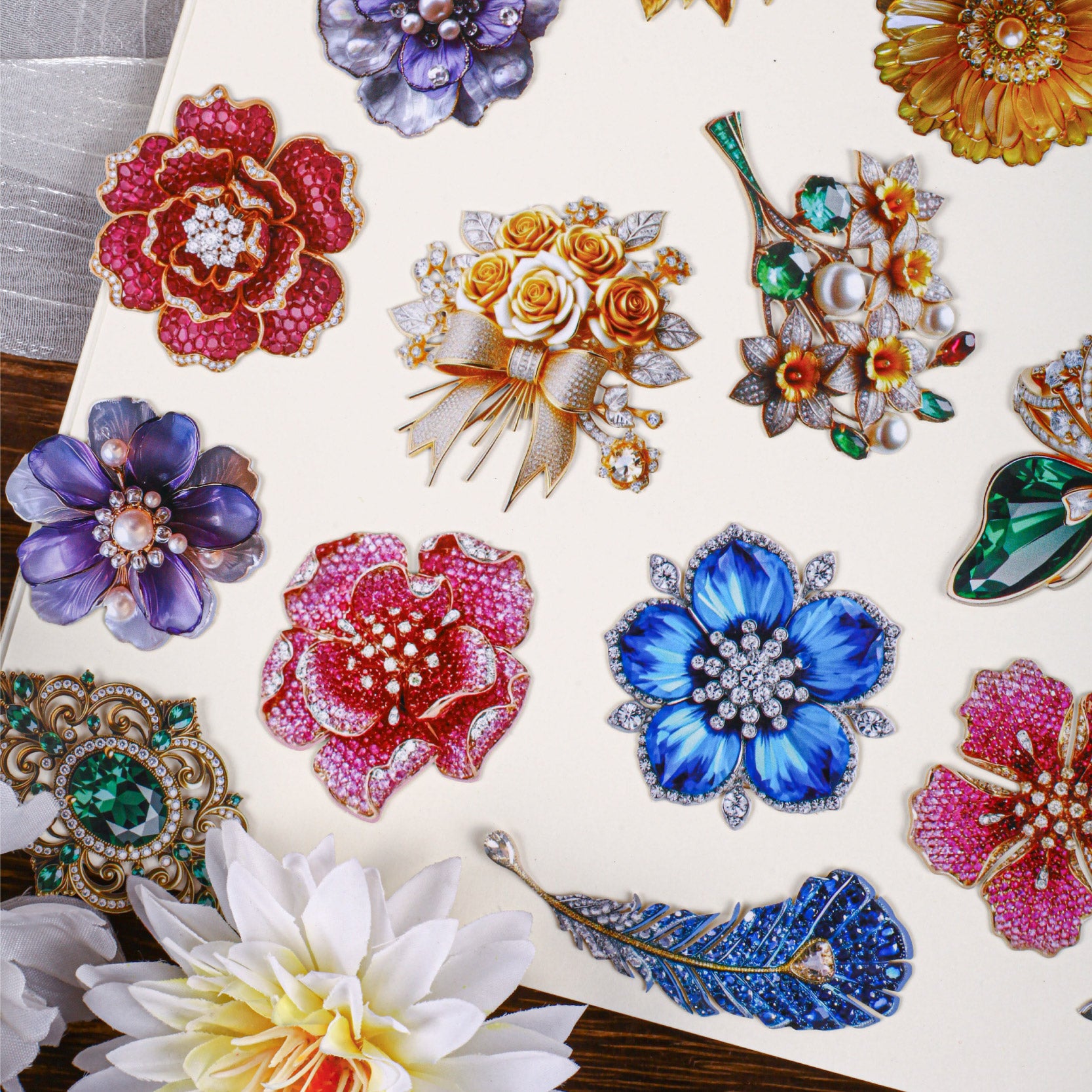 1213 Crystal jewelry sticker -10Pcs each pack