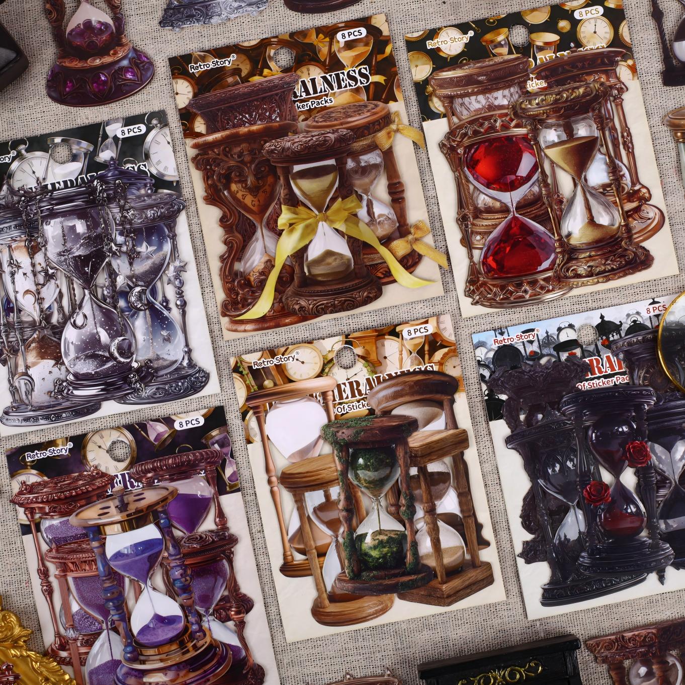 260317 Passing Time cardstock sticker -8Pcs each pack