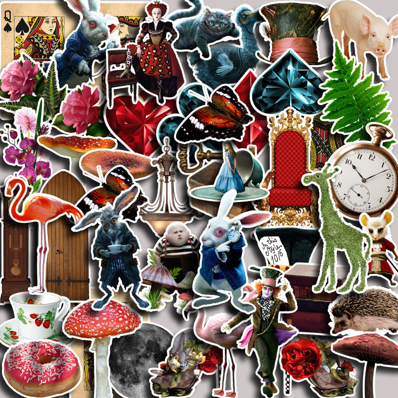 1101 Alice in Wonderland sticker -45Pcs each pack