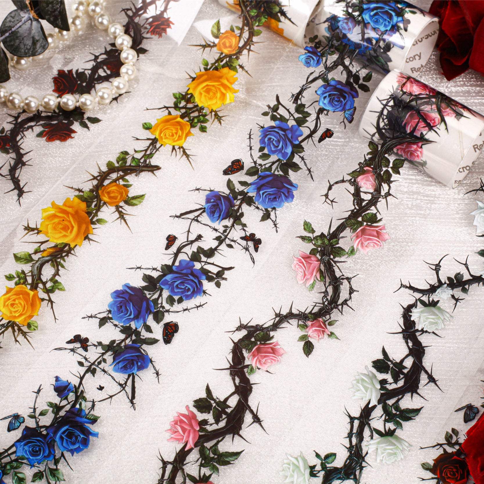 1226 Thorn rose PET Tape -5cm*2m