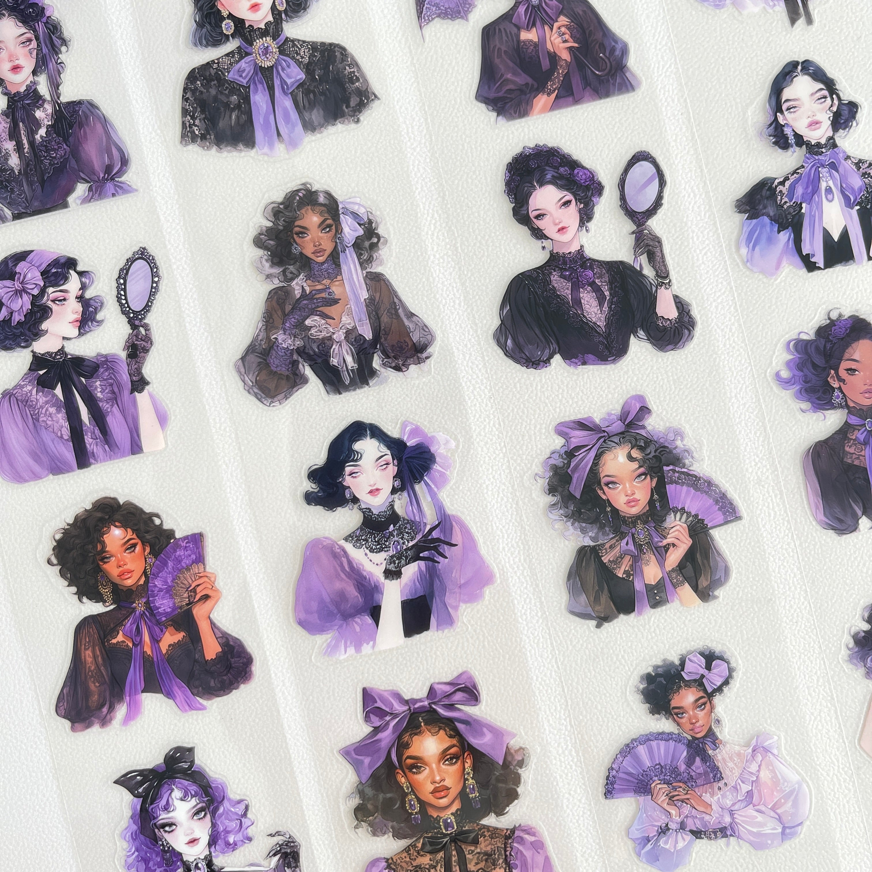 Gothic girl pre-cut PET tape 1 loop 5.5CM*2M