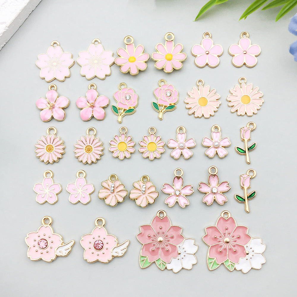 C-12- Cherry blossom mixed charms 30 psc