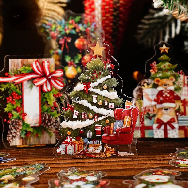 1016 Christmas surprise night PET sticker -15Pcs each pack