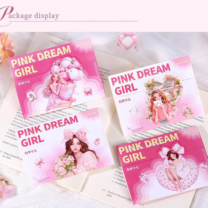 0305 Pink dream girl Series Stickers -25Pcs each pack