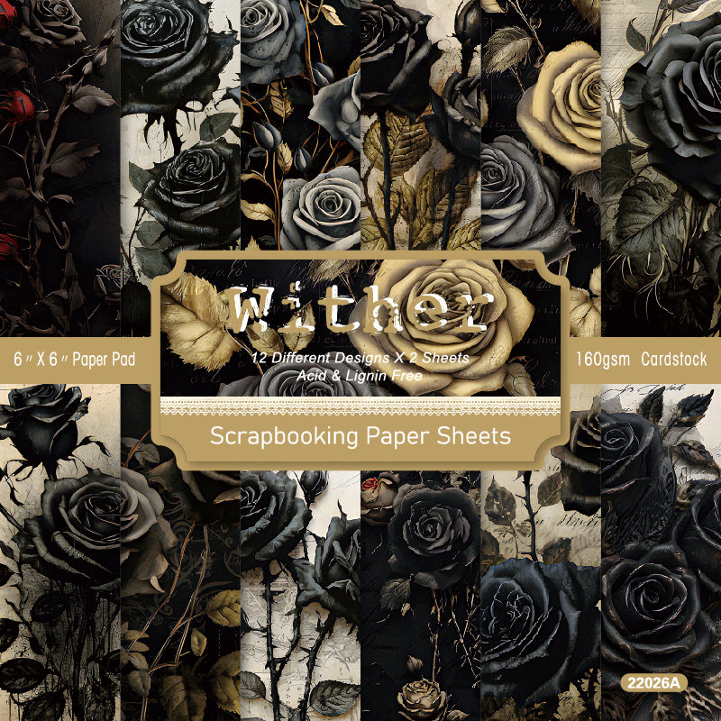 0101 Wither background paper  22026A -24Pcs each pack