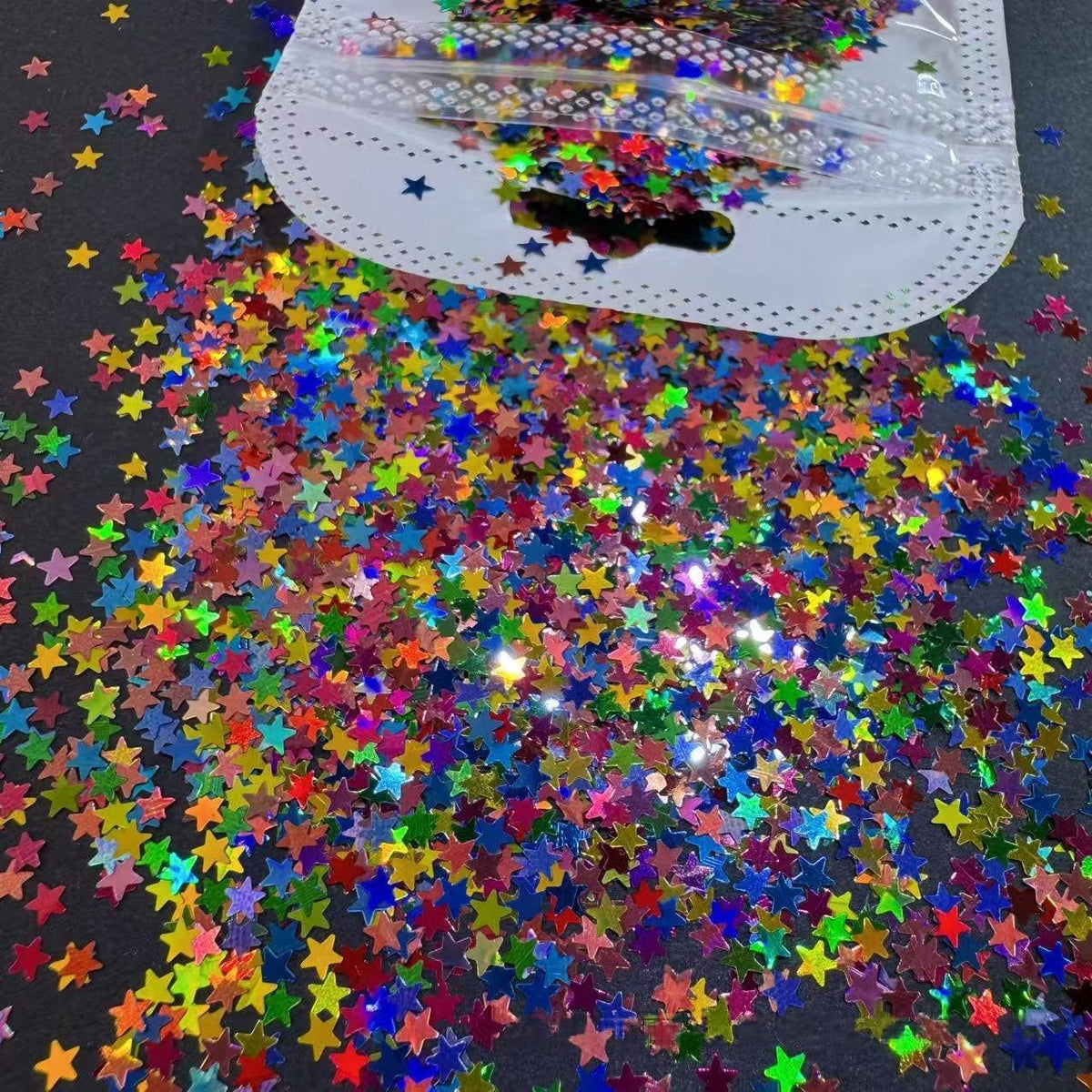 12 Colors Star Sequins for Journaling & Scrapbooking, Fluorescent Sequins Flakes for Junk Journal, Card Making, DIY Crafts