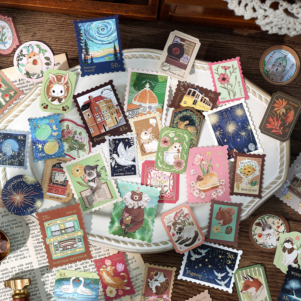 S-23- Lace Tea Party Series Sticker-15Pcs ĉiu pako