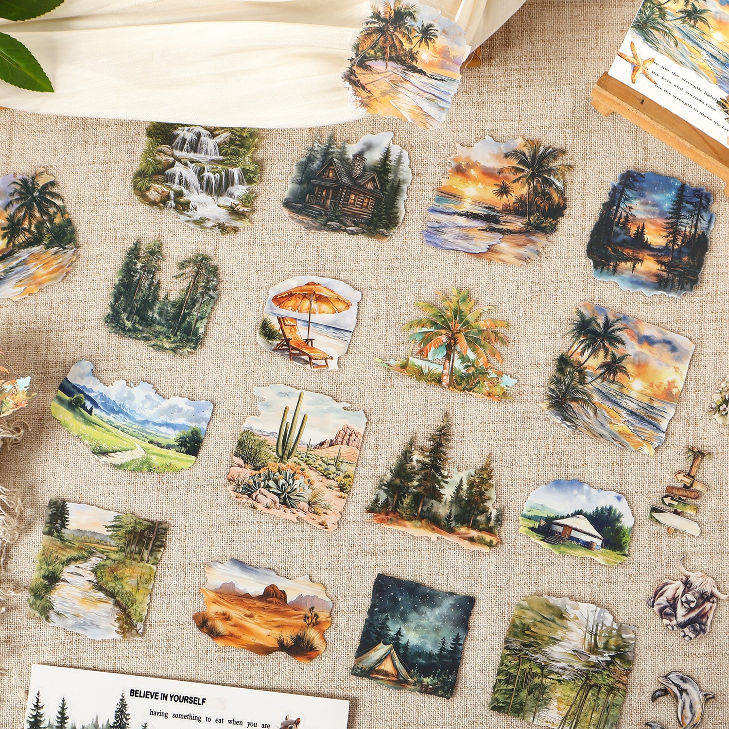0729 Nature trip PET Sticker -15Pcs each pack