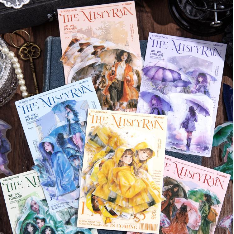0220 The Mist Y Rain Series sticker book -30Pcs each pack