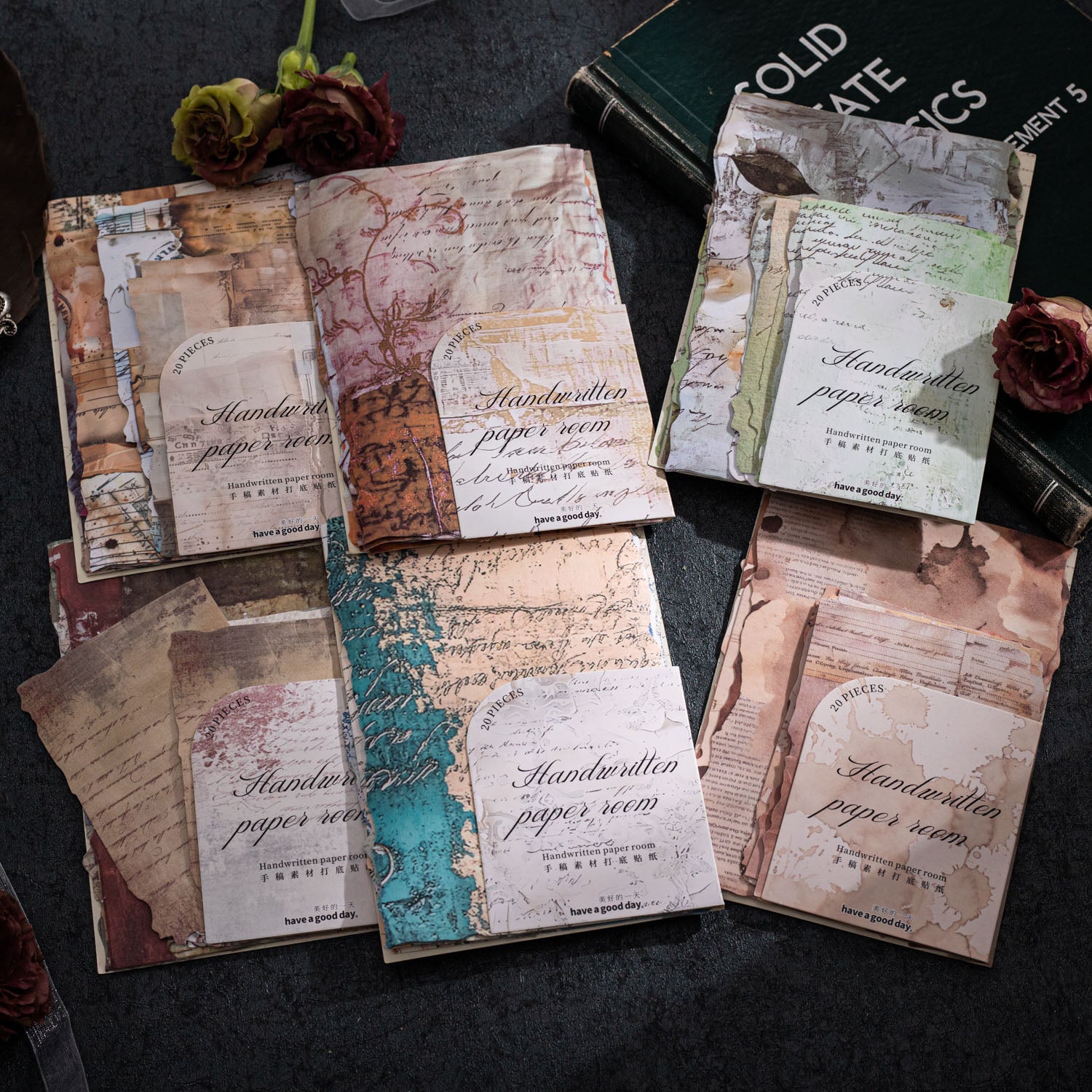 0219 Handwritten paper room Series Sticker -20Pcs each pack