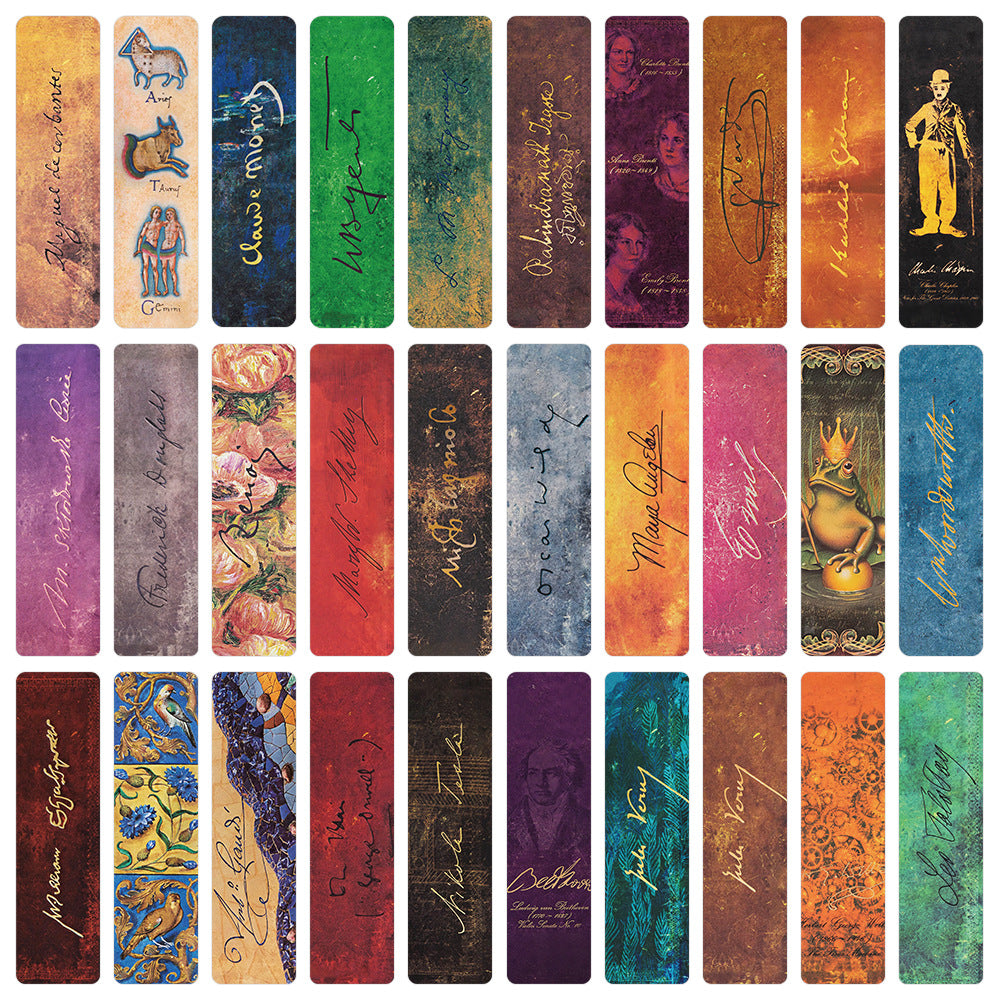 0719 Celebrity Manuscripts Bookmarks 30 pcs