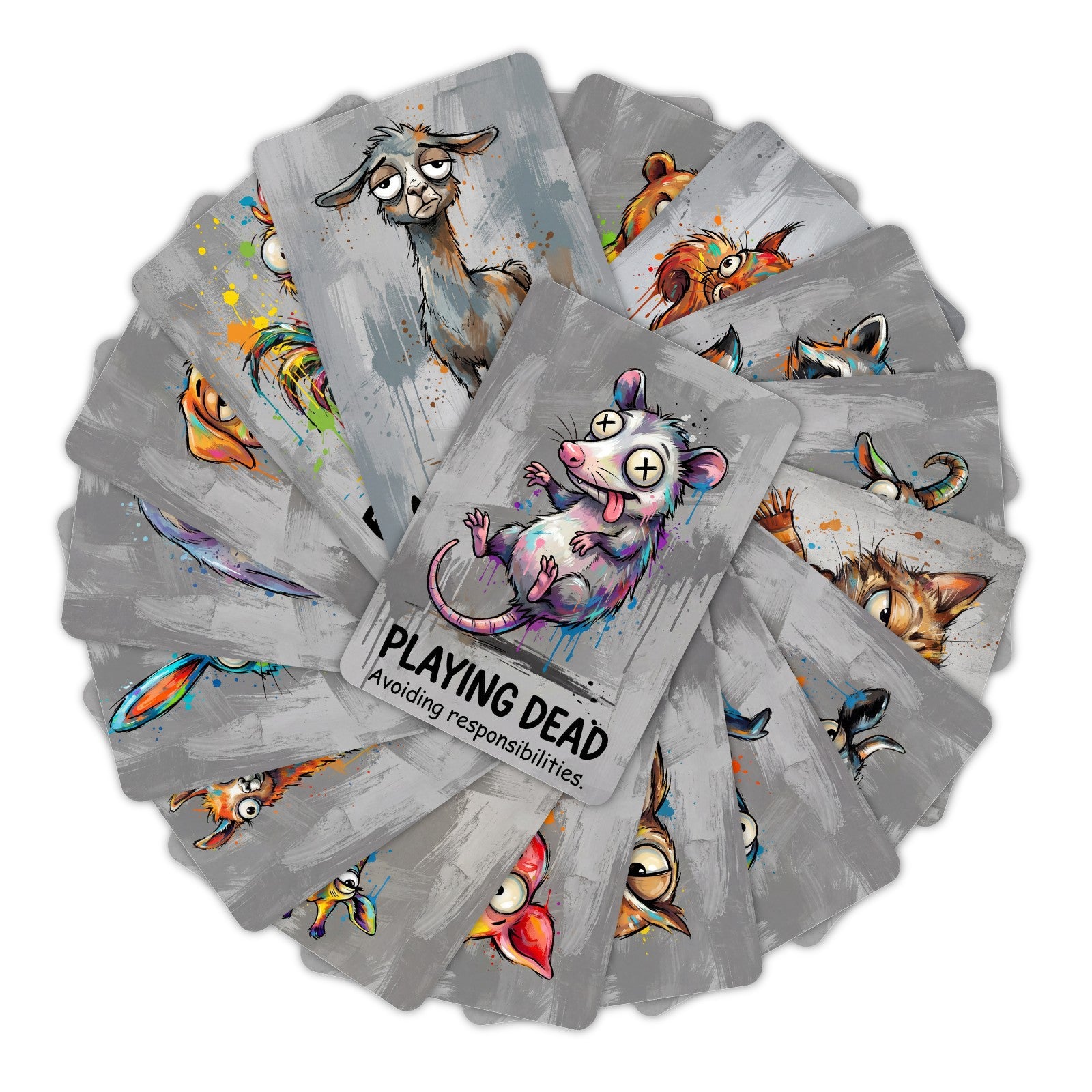 260522 Funny Animals Cardstock 18pcs 2.36*3.5 inch