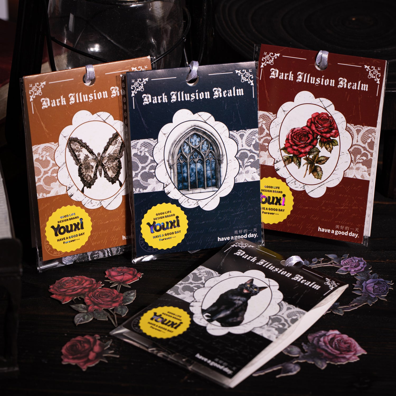 0305 Dark illusion realm series cardstock sticker -20Pcs each pack