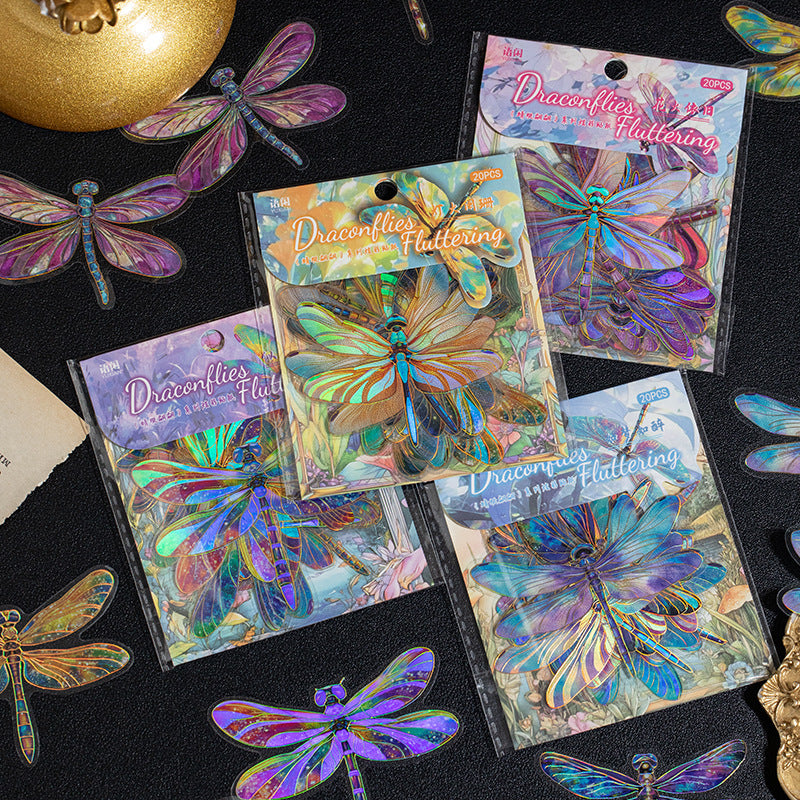 0421 Draconflies Flaltering Series Sticker -20Pcs each pack