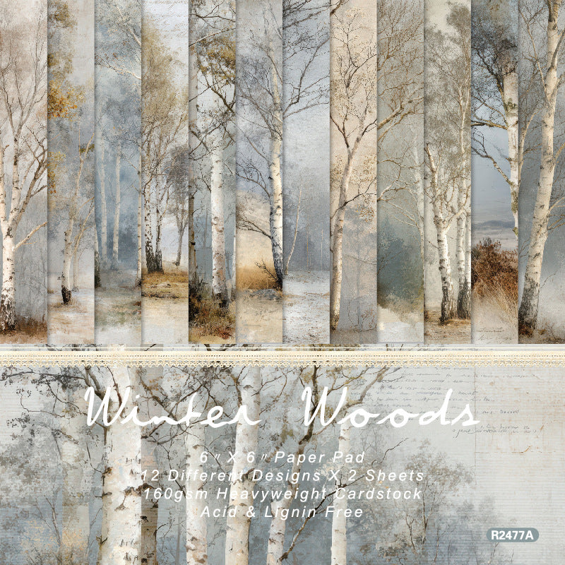 1024 Winter woods paper R2477A -24Pcs each pack
