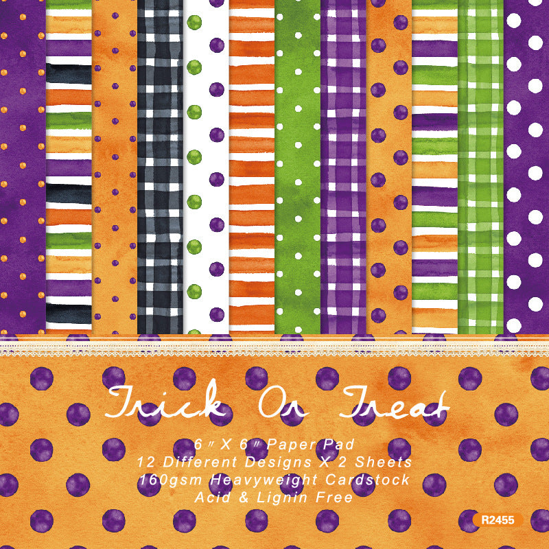 0320 Trick or treat background paper R2455 -24Pcs each pack