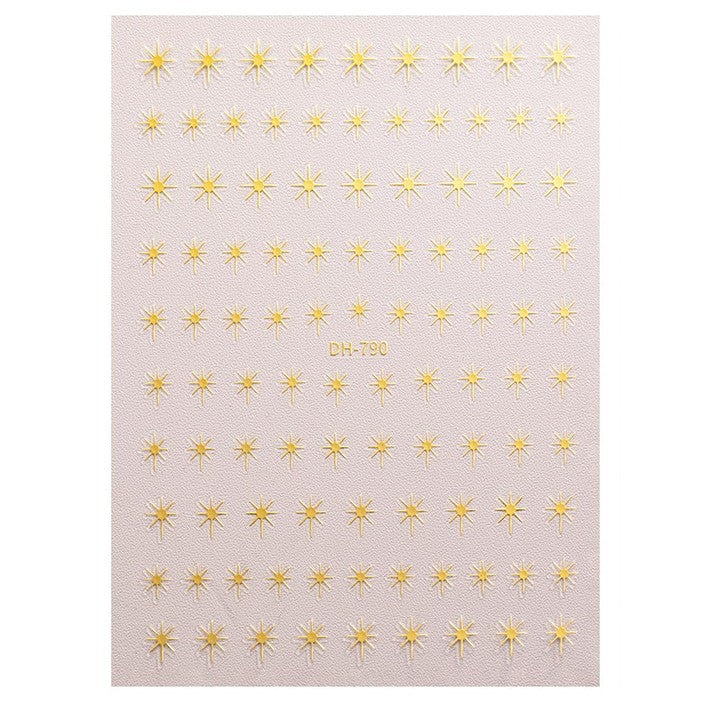 M-56- Golden Full Sky Star Mini sticker 1 Pcs