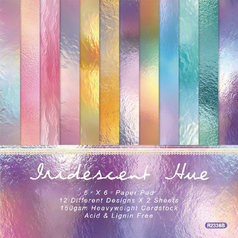 1222 Iridescent hue background paper R2336B -24Pcs each pack