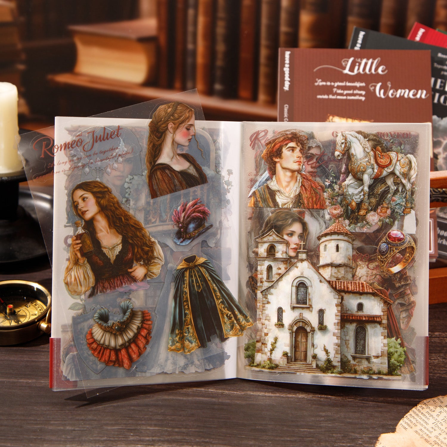 1202 Literary story PET sticker book -20Pcs each pack