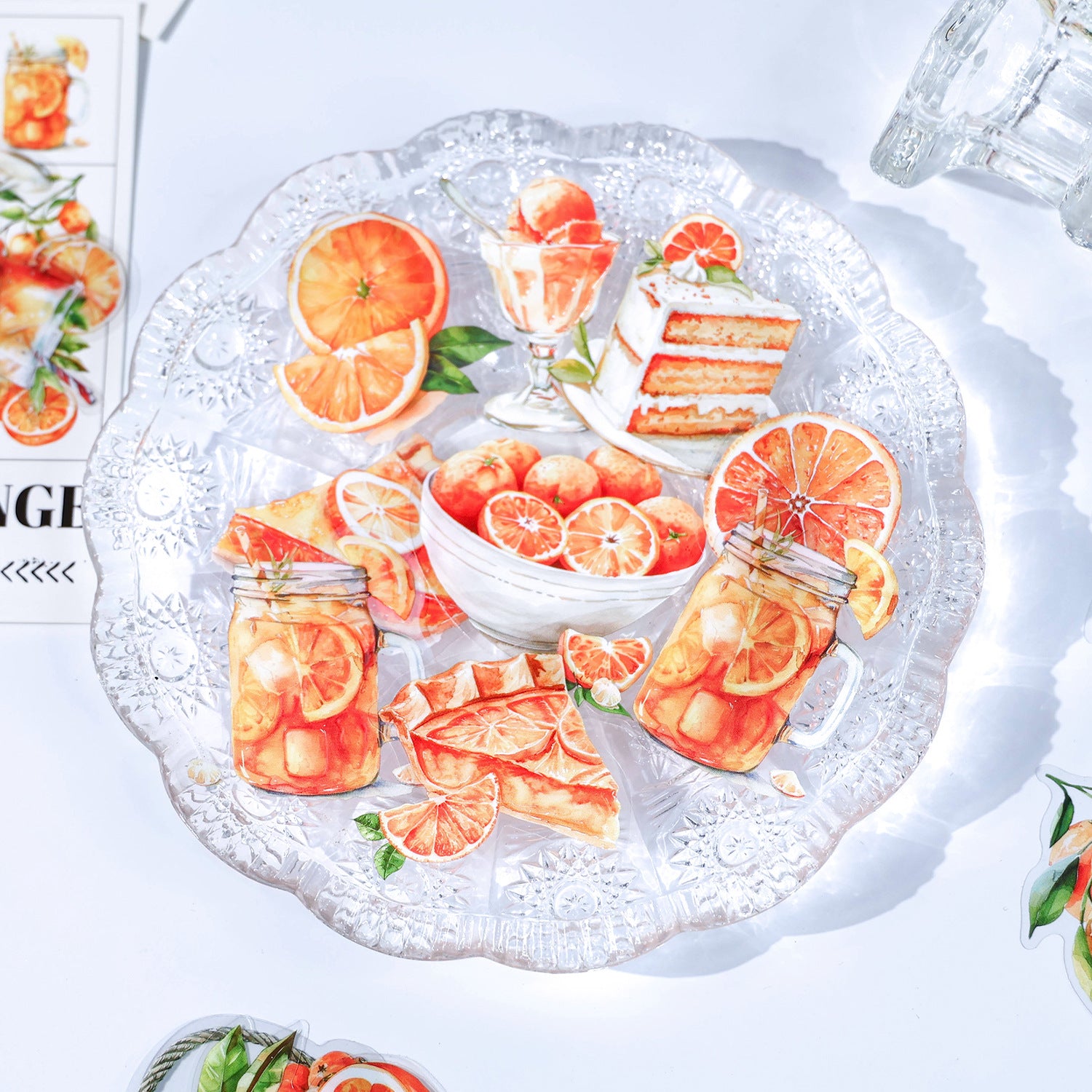0417 Fruit Dessert  Series Sticker-30Pcs each pack