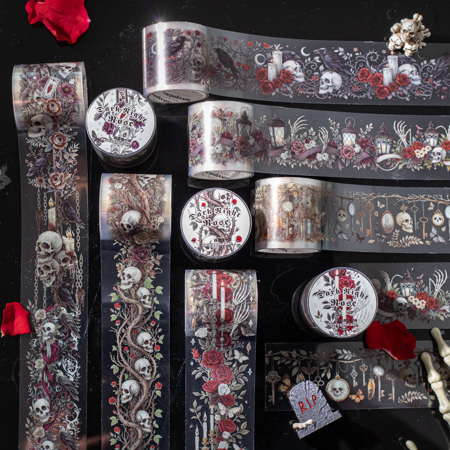 0819 Dark Rose PET tape -4cm*2m – Goodiesforsoul
